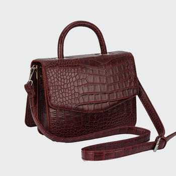 Fashion Crocodile Grain PU Lady Cross Body Bag High Quality Two Pocket inside Women Hand Bag