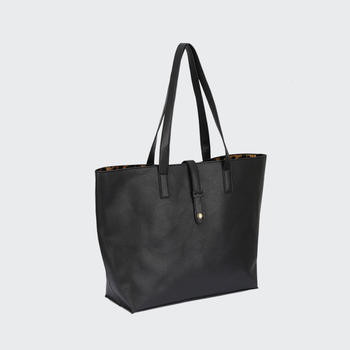 Stylish And Simple Lady Big Size Handbag New Women Shopping PU Bag