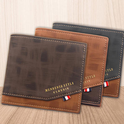 New Fashion Men Small Credit Cards PU Wallets for Men